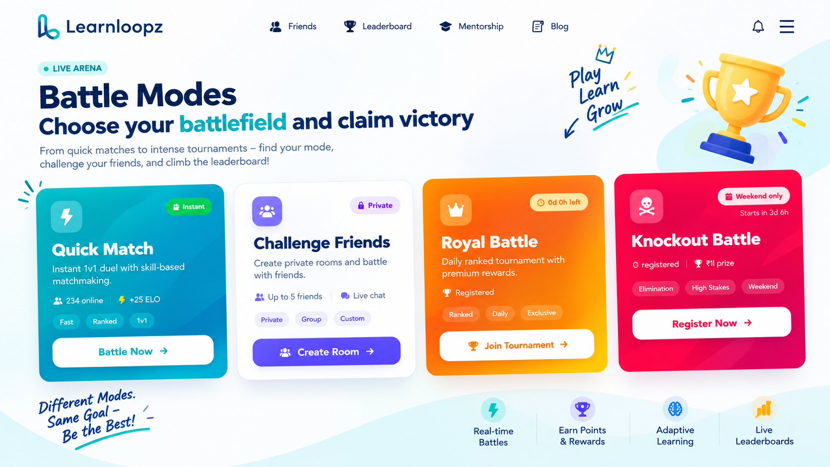 Learnloopz Battle Modes